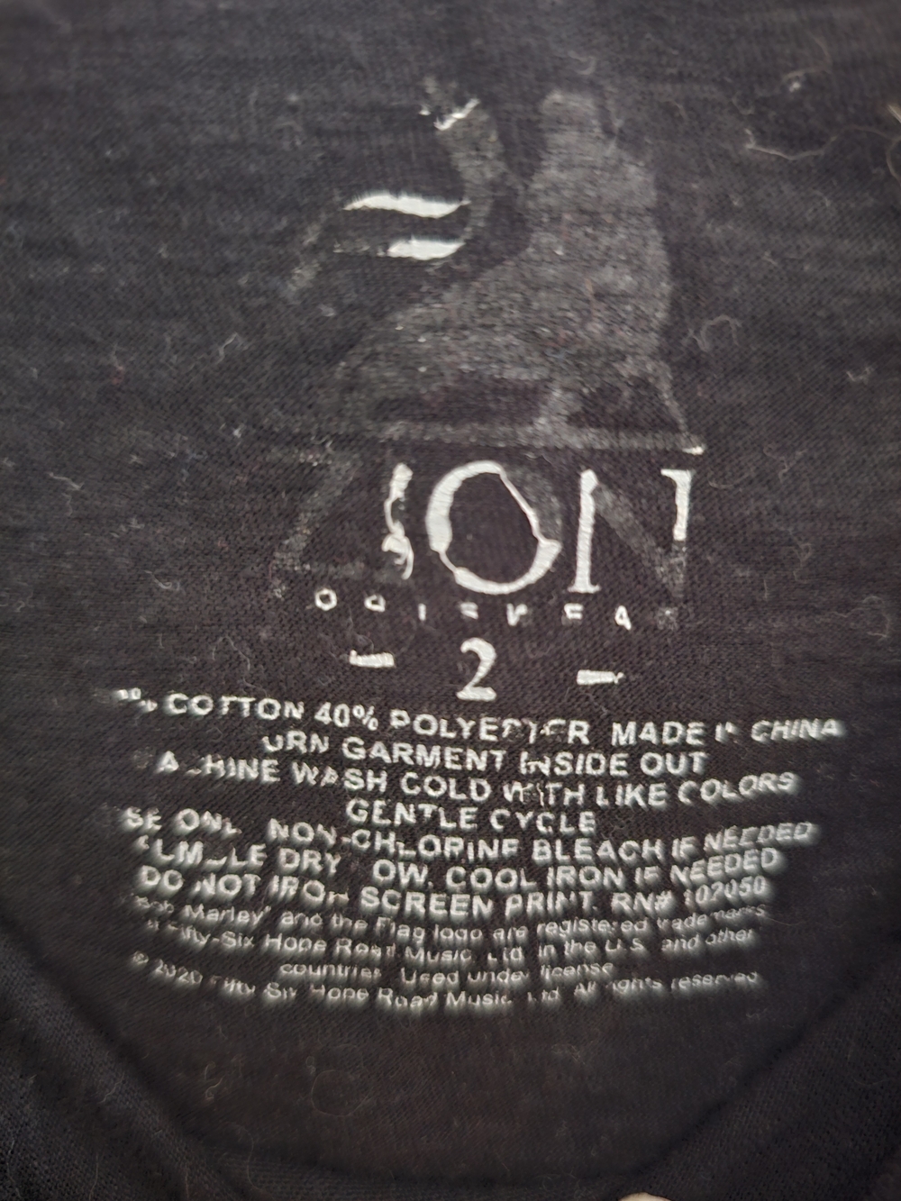 Bob Marley & The Wailers Live Graphic Tee - Black with Red, Yellow, Green Print - Picture 5 of 5